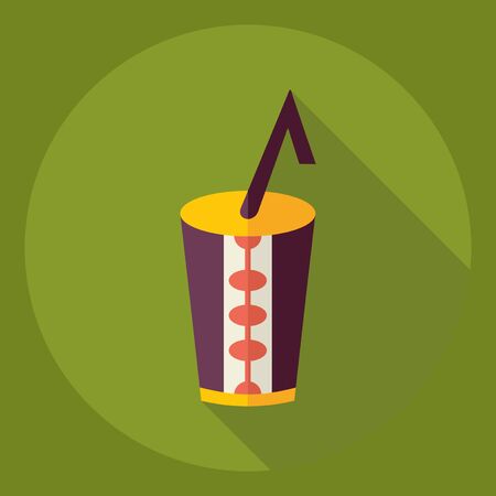 Flat modern design with shadow  Icon beverageのイラスト素材