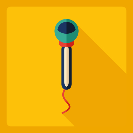 Flat modern design with shadow  Icon microphoneのイラスト素材