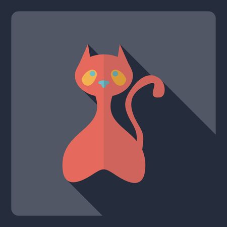 Flat modern design with shadow  Icon catのイラスト素材