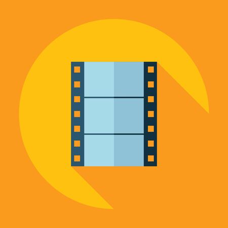 Flat modern design with shadow Icon reel of filmのイラスト素材