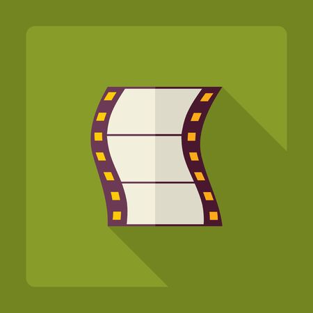 Flat modern design with shadow Icon reel of filmのイラスト素材