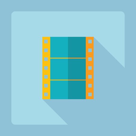 Flat modern design with shadow Icon reel of filmのイラスト素材