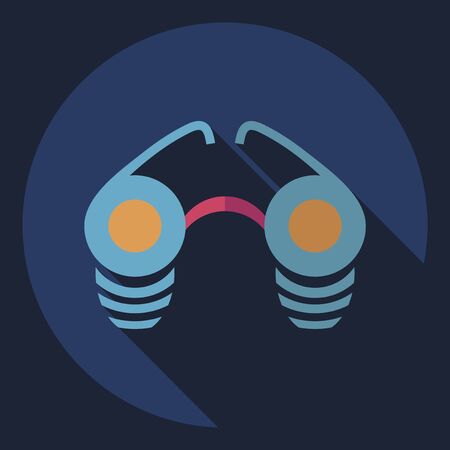 Flat modern design with shadow  Icon glassesのイラスト素材