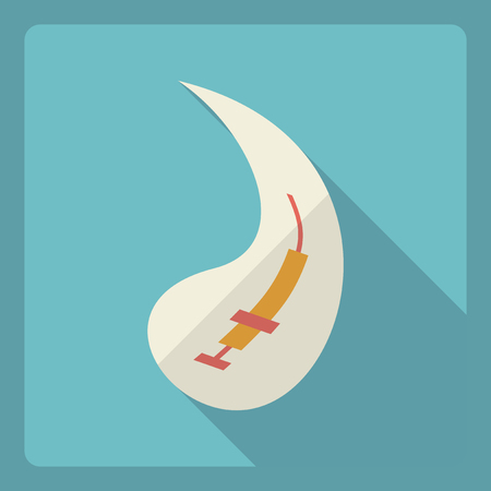 Flat modern design with shadow  Icon prickのイラスト素材