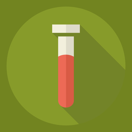 Flat modern design with shadow  Icon flaskのイラスト素材