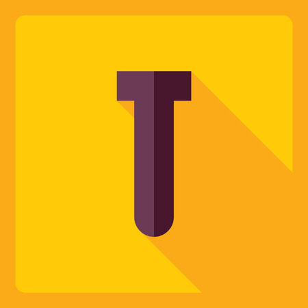 Flat modern design with shadow  Icon flaskのイラスト素材