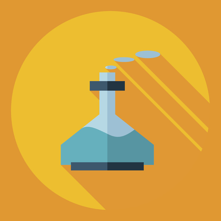 Flat modern design with shadow  Icon  test-tubeのイラスト素材