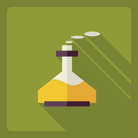 Flat modern design with shadow  Icon  test-tubeのイラスト素材