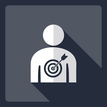 Flat modern design with shadow  Icon targetのイラスト素材