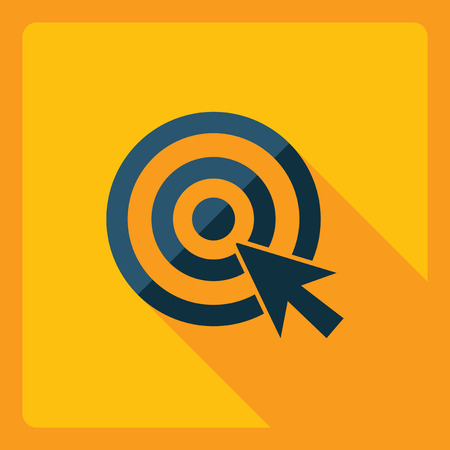 Flat modern design with shadow  Icon targetのイラスト素材