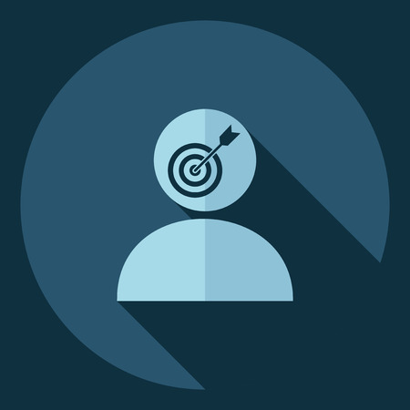 Flat modern design with shadow  Icon targetのイラスト素材