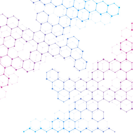 Molecules Concept of neurons and nervous system vectorのイラスト素材