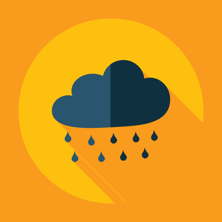 Flat modern design with shadow  Icon rainのイラスト素材