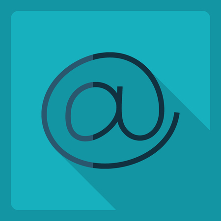 Flat modern design with shadow  Icon atのイラスト素材