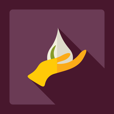 Flat modern design with shadow  Icon water dropのイラスト素材