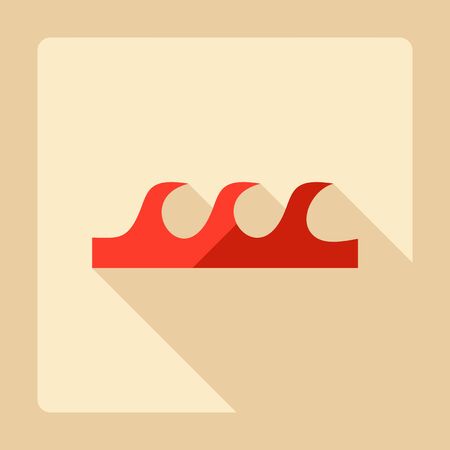 Flat modern design with shadow  Icon waveのイラスト素材