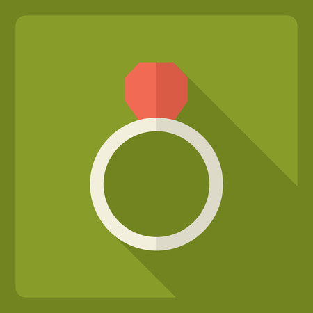 Flat modern design with shadow  Icon ringのイラスト素材