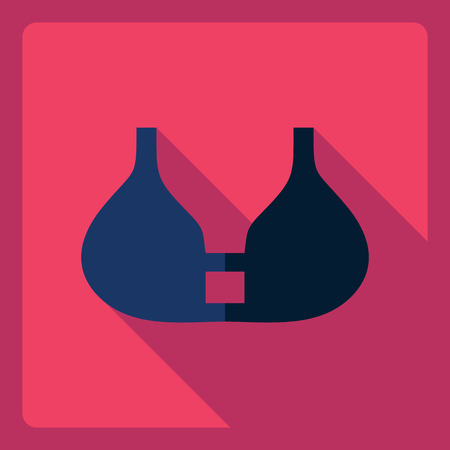 Flat modern design with shadow  Icon underwearのイラスト素材