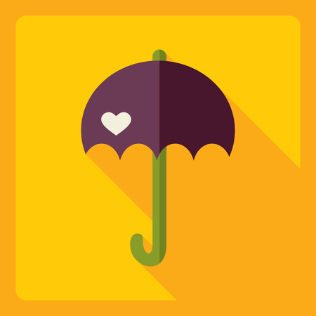 Flat modern design with shadow  Icon umbrellaのイラスト素材