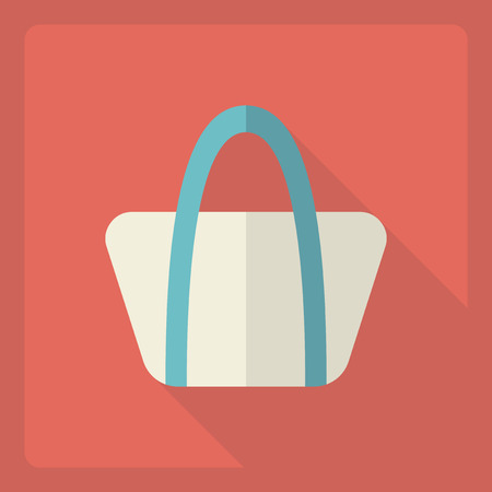 Flat modern design with shadow  Icon handbagのイラスト素材