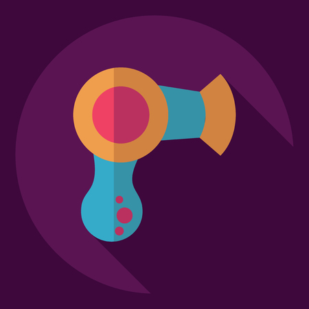 Flat modern design with shadow  Icon dryerのイラスト素材
