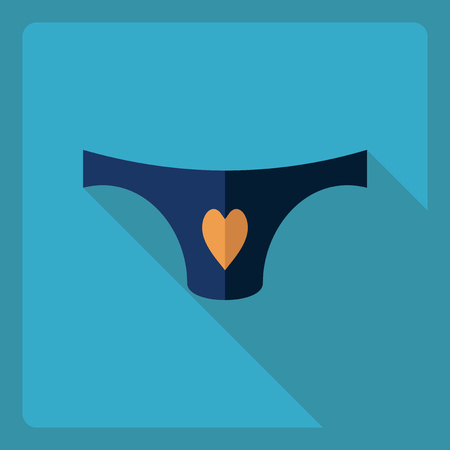 Flat modern design with shadow  Icon underwearのイラスト素材