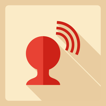 Flat modern design with shadow  Icon signalのイラスト素材