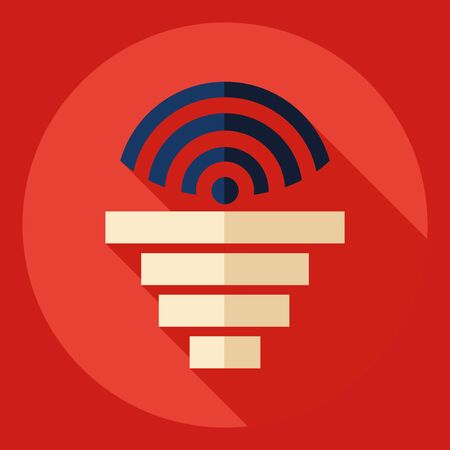 Flat modern design with shadow  Icon wi-fiのイラスト素材