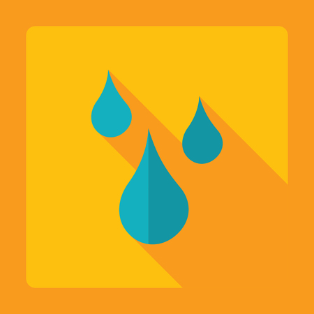 Flat modern design with shadow  Icon water dropのイラスト素材