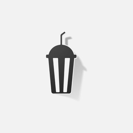 Sticker paper products realistic element design illustration colaのイラスト素材