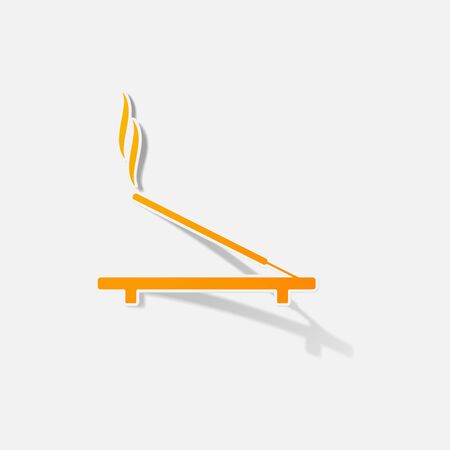 Sticker paper products realistic element design illustration Aromatic sticksのイラスト素材