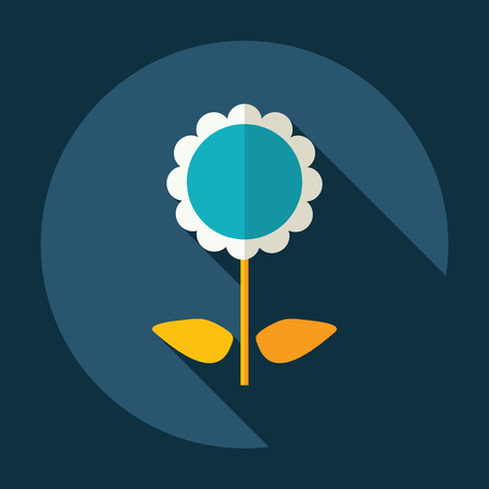 Flat modern design with shadow Icon  sunflowerのイラスト素材
