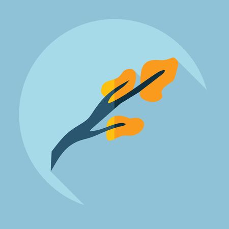 Flat modern design with shadow Icon  tree branchのイラスト素材