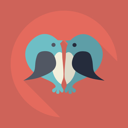 Flat modern design with shadow Icon  birdのイラスト素材