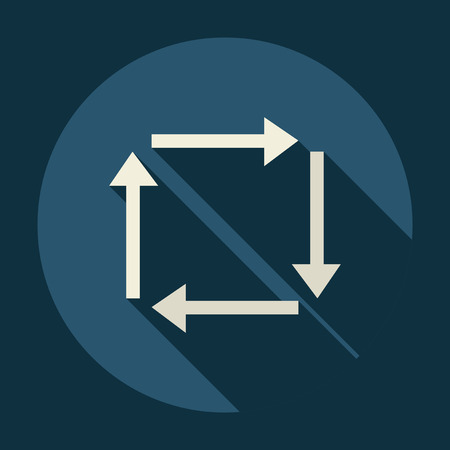 Flat modern design with shadow Icon  arrowのイラスト素材