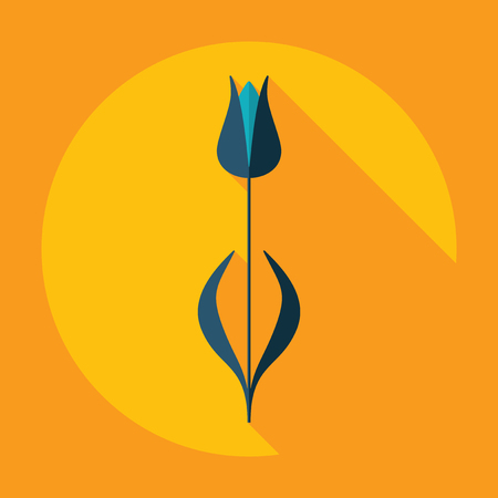 Flat modern design with shadow Icon  flowerのイラスト素材
