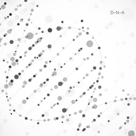 Abstract DNA background. Vector illustration. Beautiful structure of the spiral moleculeのイラスト素材