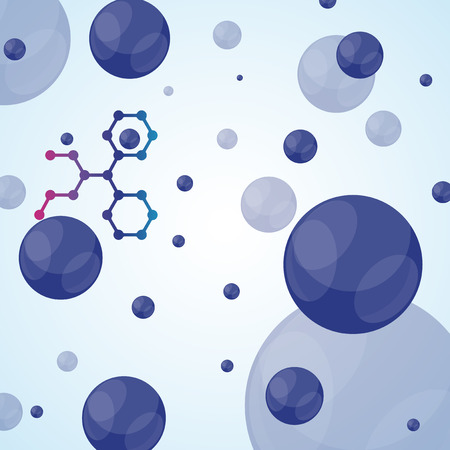 Abstract DNA background. Vector illustration. Beautiful structure of the spiral moleculeのイラスト素材