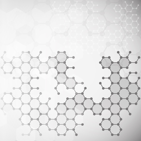 Abstract DNA background. Vector illustration. Beautiful structure of the spiral moleculeのイラスト素材