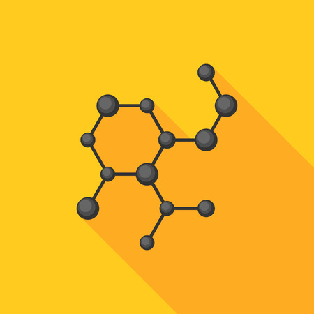 Flat DNA structure. Vector illustration. Beautiful  of the spiral moleculeのイラスト素材