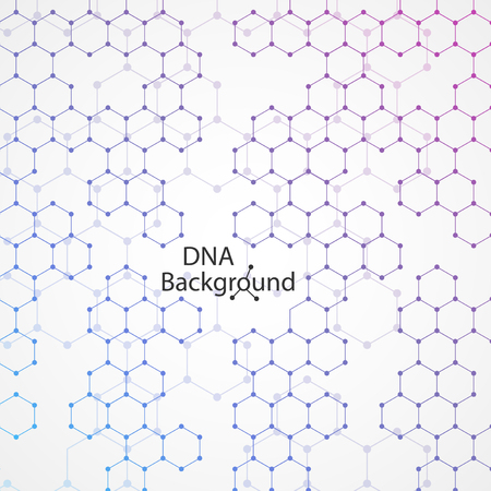 Abstract DNA background. Vector illustration. Beautiful structure of the spiral moleculeのイラスト素材