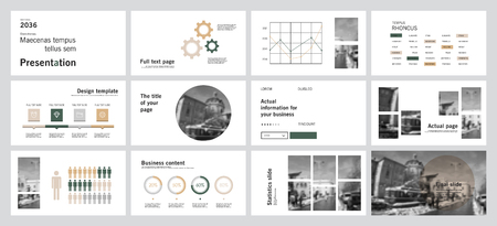 This template is the best as a business presentation, used in marketing and advertising, flyer and banner, the annual report. Elements on a dark grey backgroundのイラスト素材