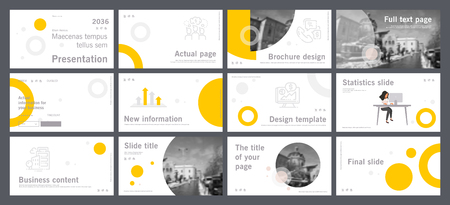 This template is the best as a business presentation, used in marketing and advertising, flyer and banner, the annual report. Elements on a dark grey backgroundのイラスト素材