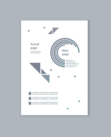 Business presentation brochure advertising goods and servicesのイラスト素材