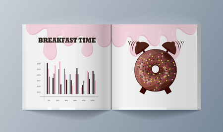 Set of brochures for marketing the promotion goods and services on market. Vector illustrationのイラスト素材