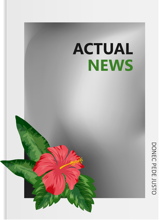 Tropical flowers classification plant description. Vector illustrationのイラスト素材