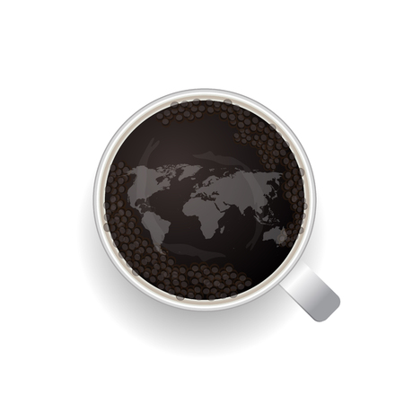 Coffee excellent drink always. Cool design. Colorful picture. Vector illustrationのイラスト素材