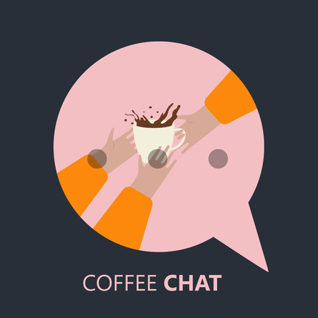 Coffee excellent drink always. Cool design. Colorful picture. Vector illustrationのイラスト素材