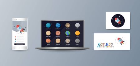 Presentation of a collection fashionable stylish items for marketing promotion goods and services on...