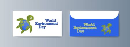 Set of brochures for marketing promoting the idea environmental protection. Vector illustrationのイラスト素材